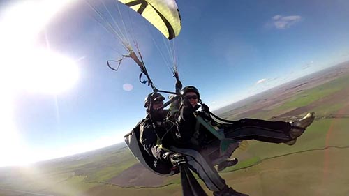 parapendio biposto a Latina