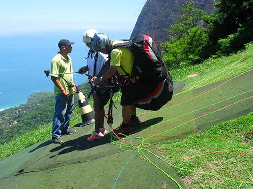 rampa di decollo col parapendio